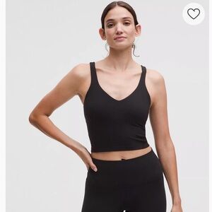 lululemon athletica 14 Align Light Supoorr VNeck Black Sports Bra